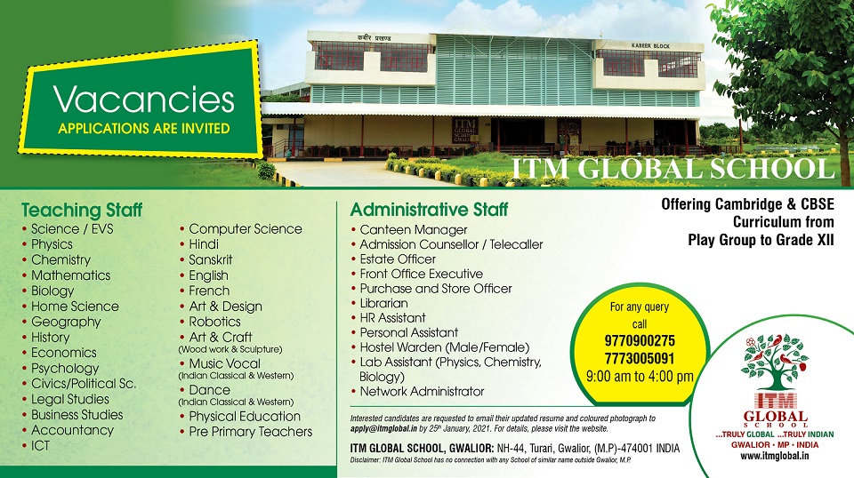vacancies Itm Global School