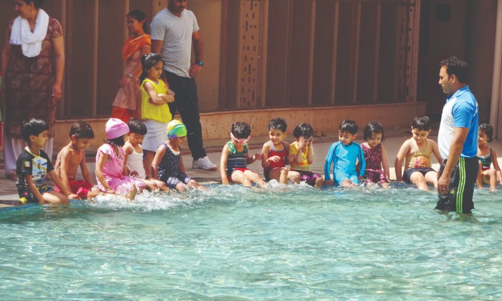 swiming activity at ITM Global School