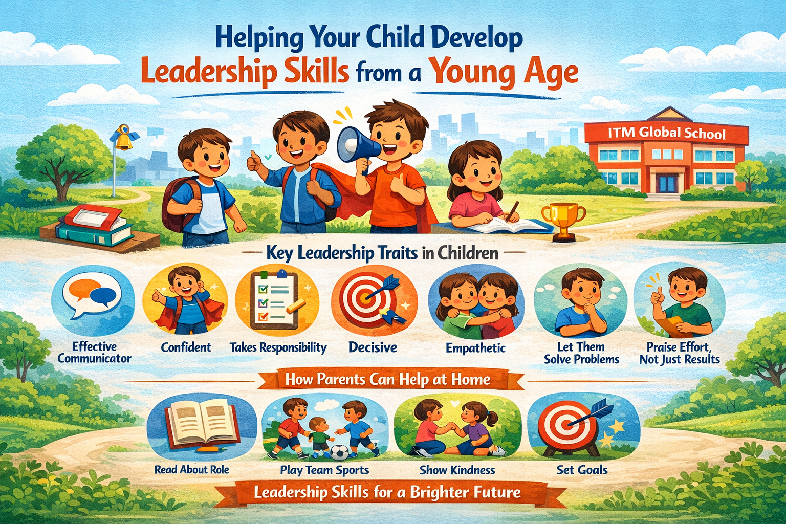 Developing leadership skills in children through teamwork, communication, and responsibility